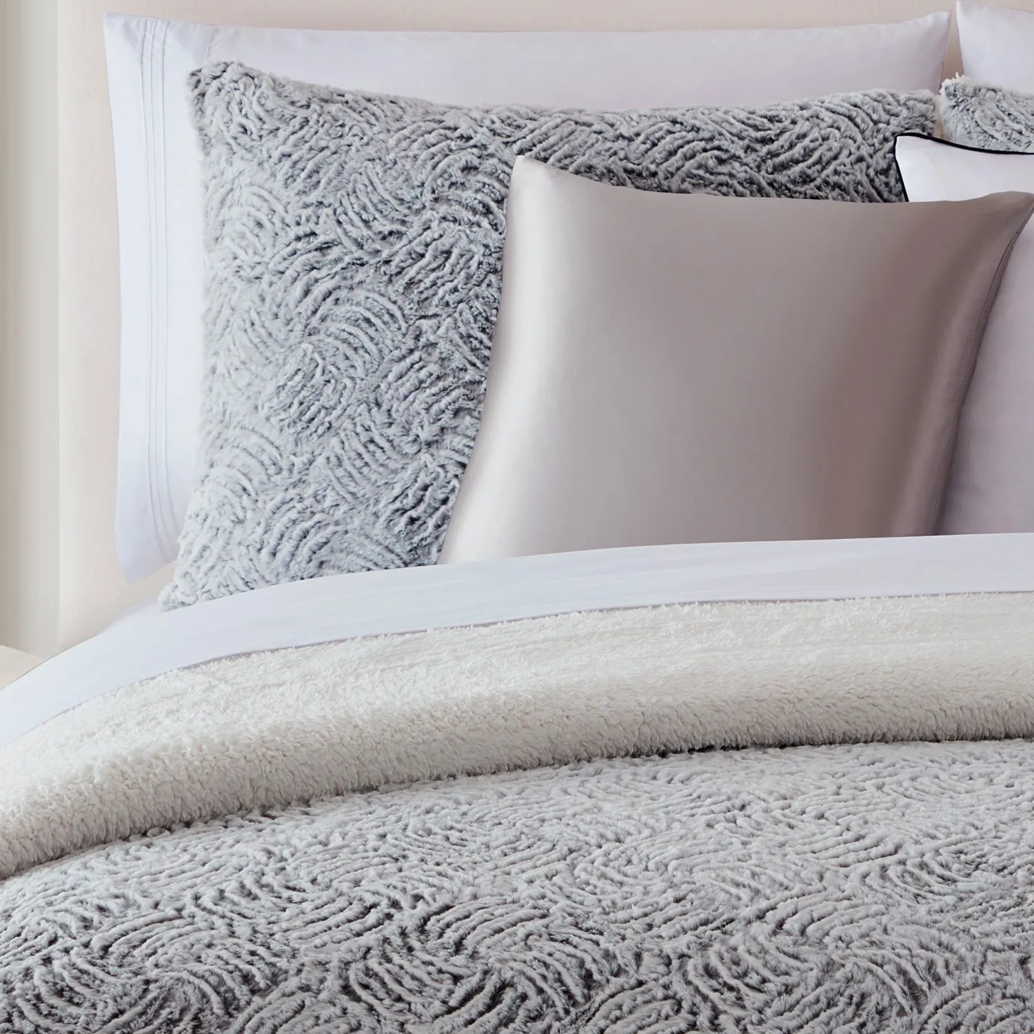 3-Piece Faux Fur Duvet Cover Set