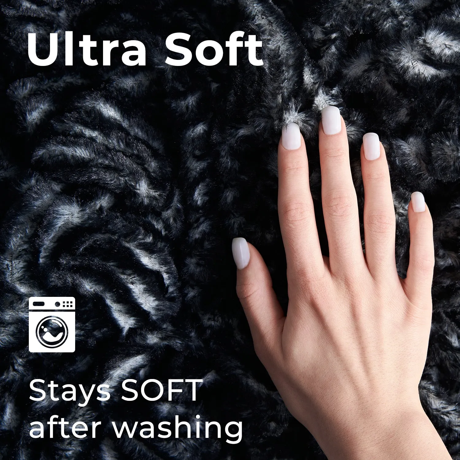 3-Piece Faux Fur Duvet Cover Set