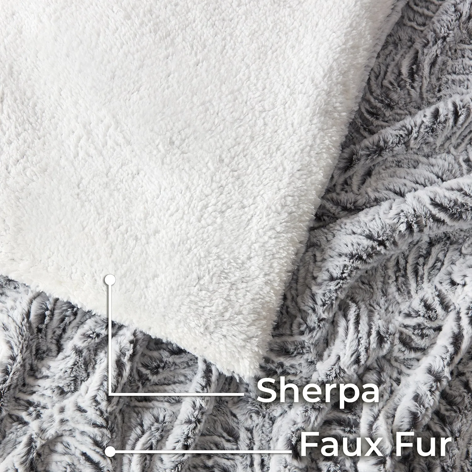 3-Piece Faux Fur Duvet Cover Set
