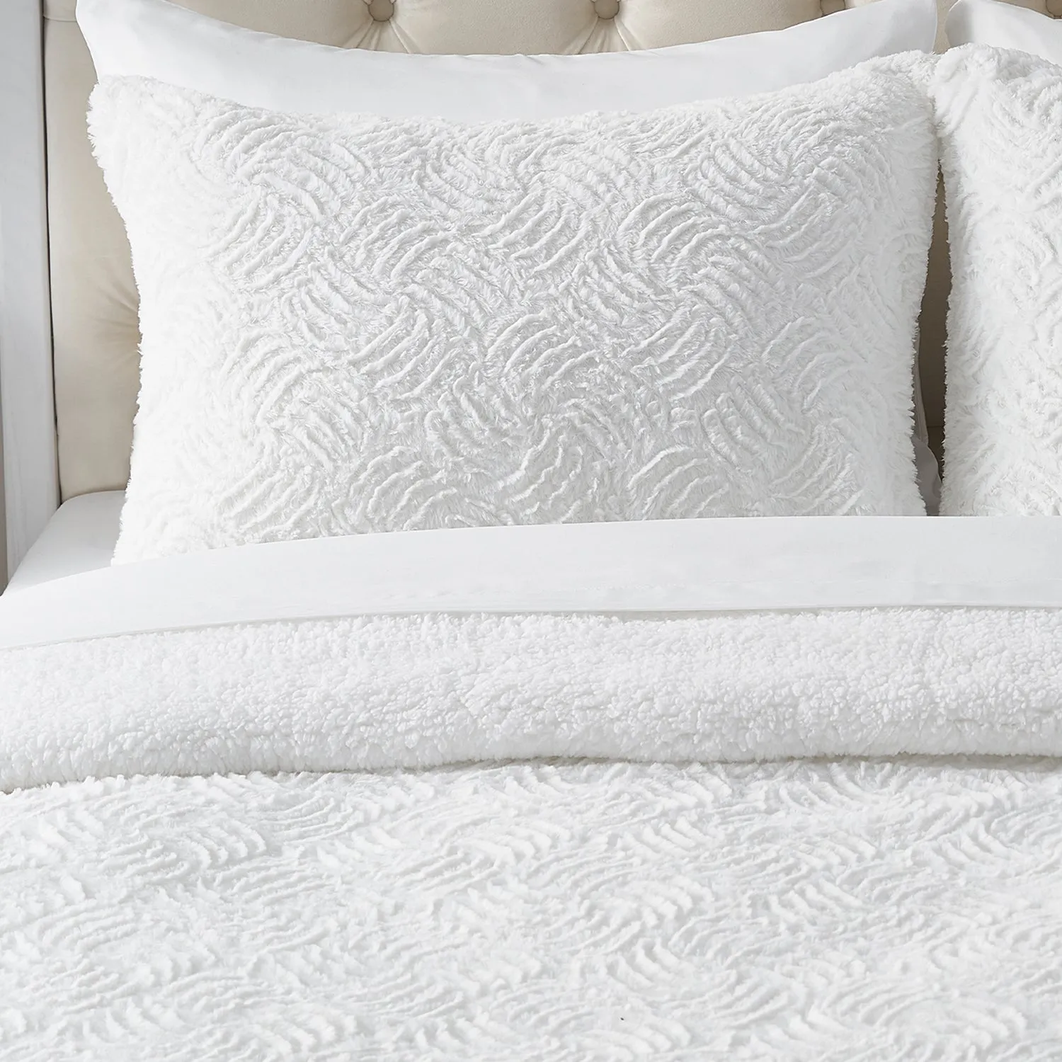 3-Piece Faux Fur Duvet Cover Set