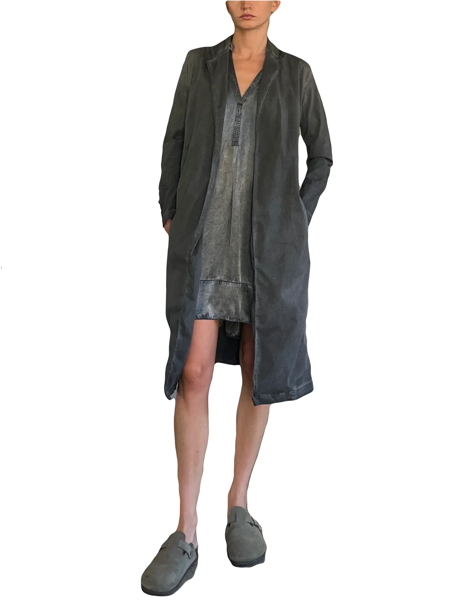 Ali Duster | Distressed Grey