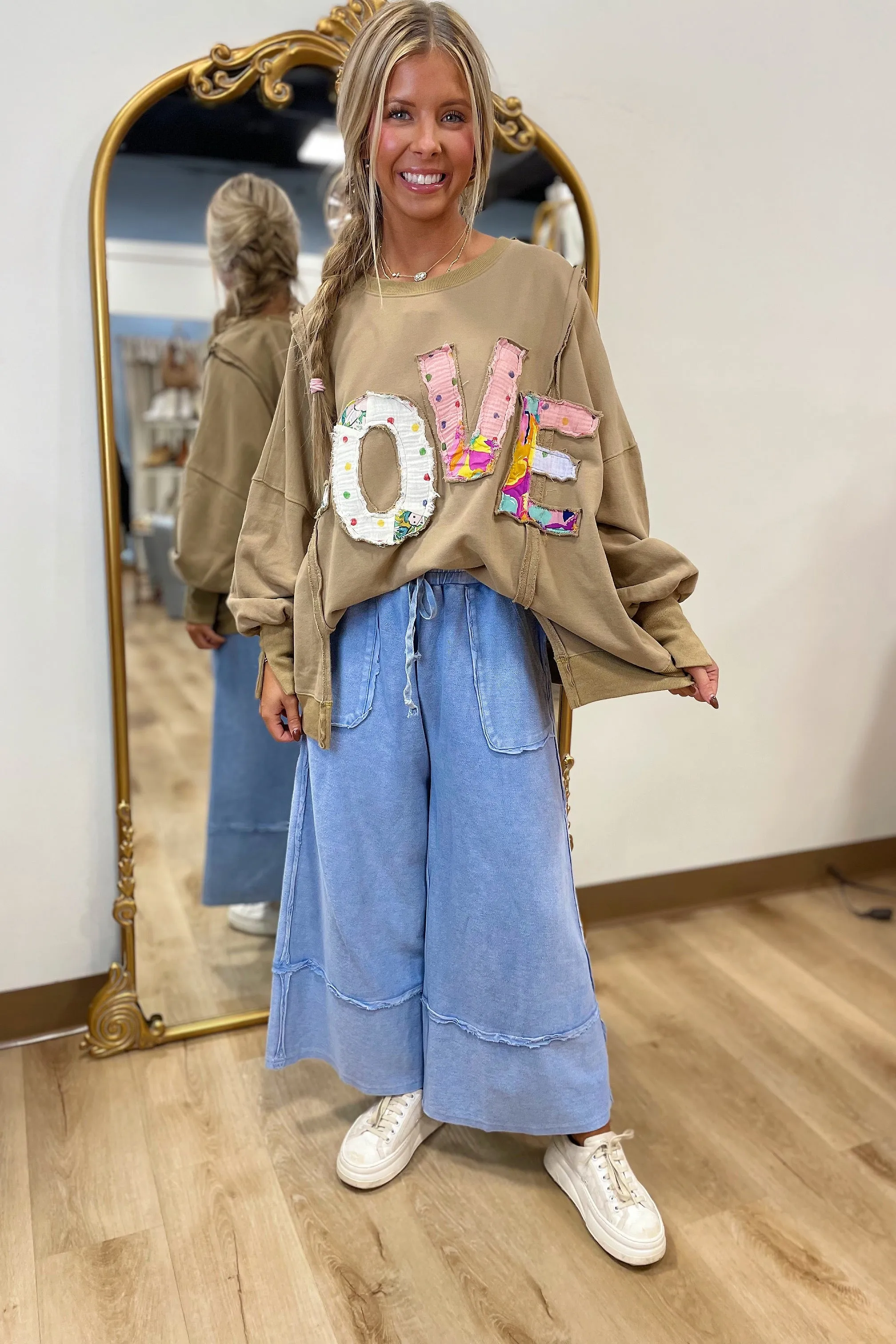 All Love Patchwork Pullover Mocha
