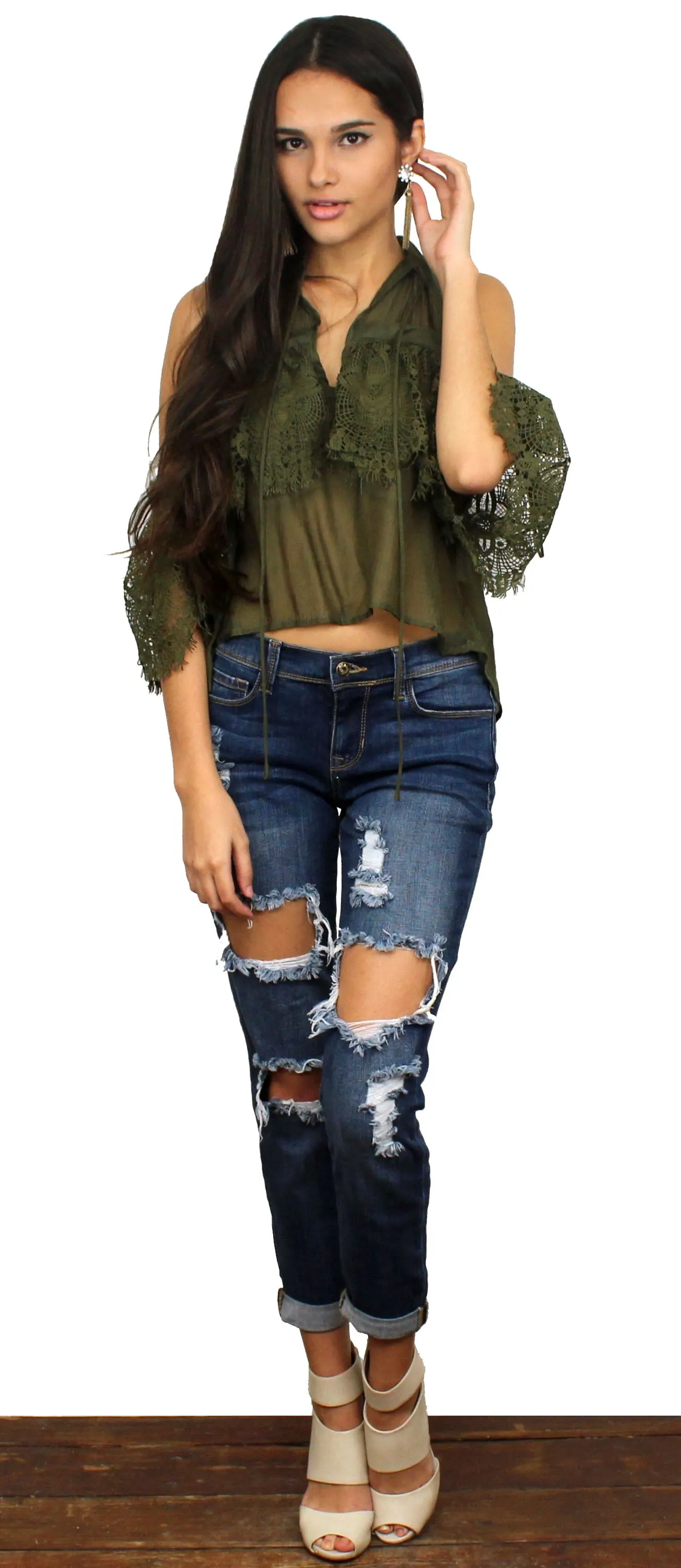 Always with My Boyfriend Cutoff Jeans