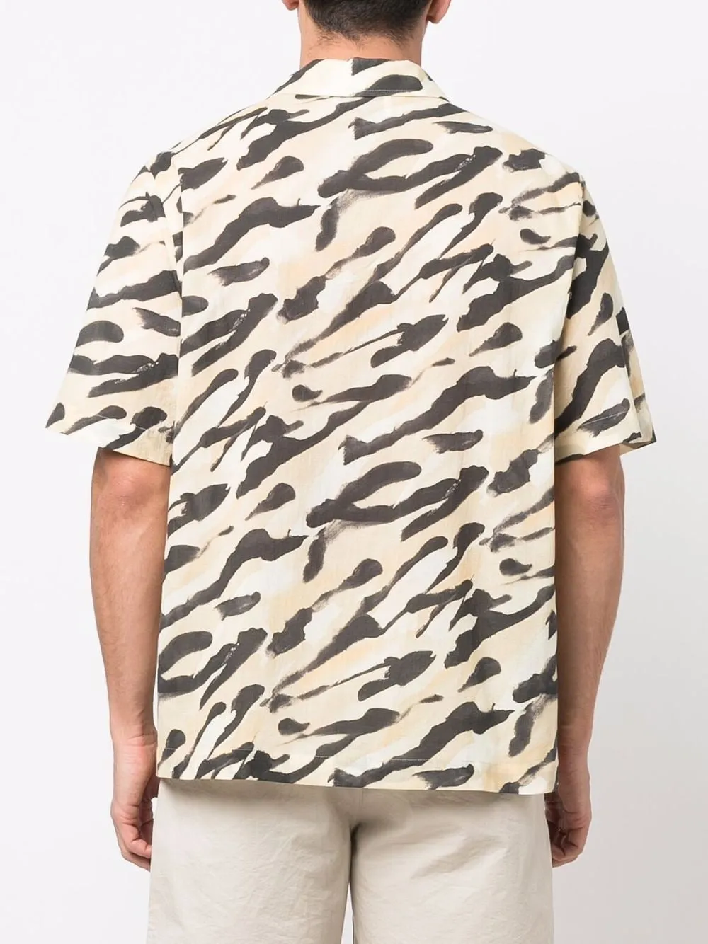 Animal-Print Organic-Cotton Shirt