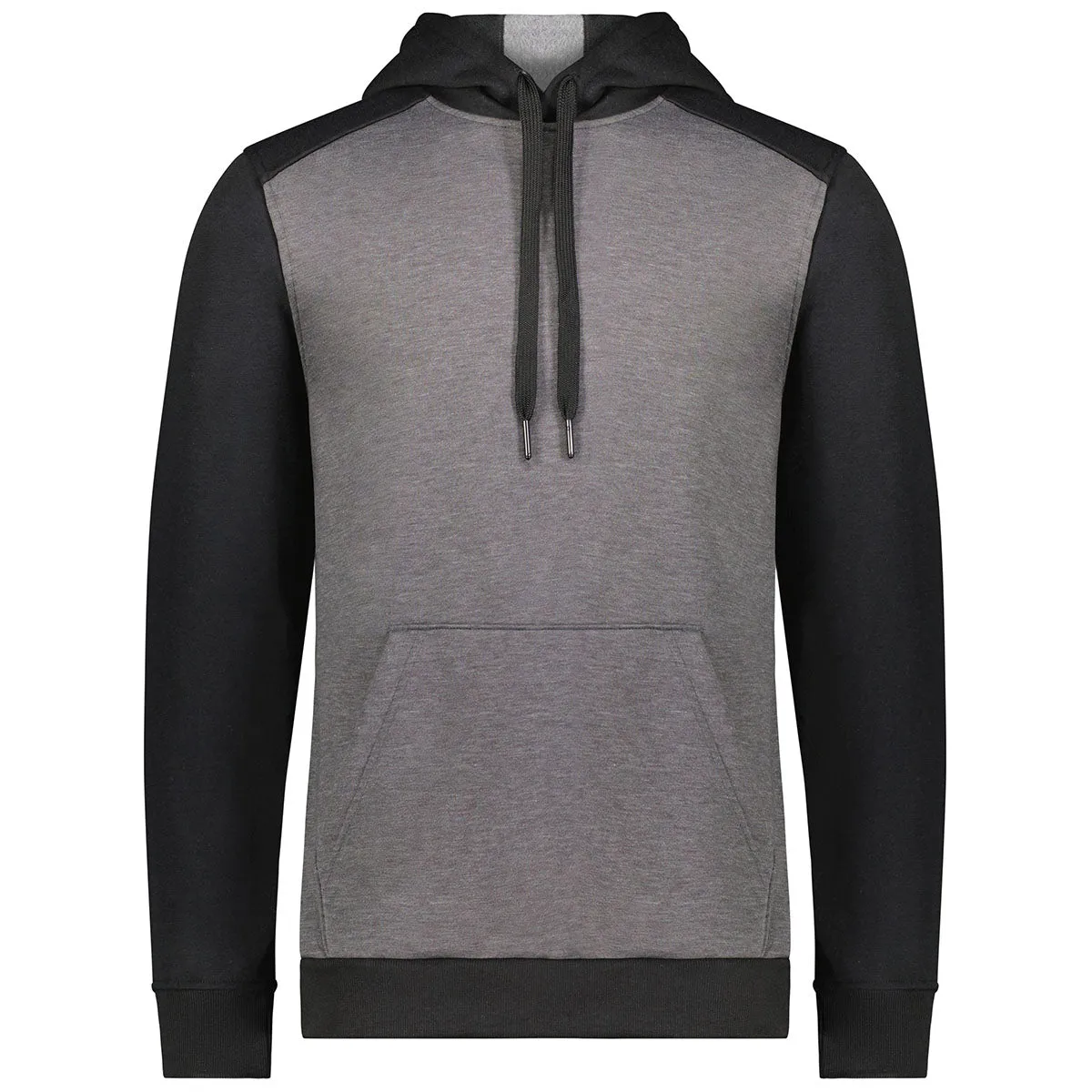 Augusta Sportswear Men's Carbon Heather/Black Three-Season Fleece Pullover Hoodie