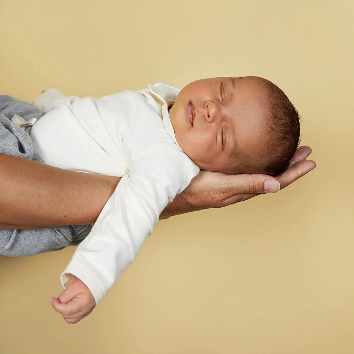 Baby Bodysuit with Collar in Cream by Gray Label
