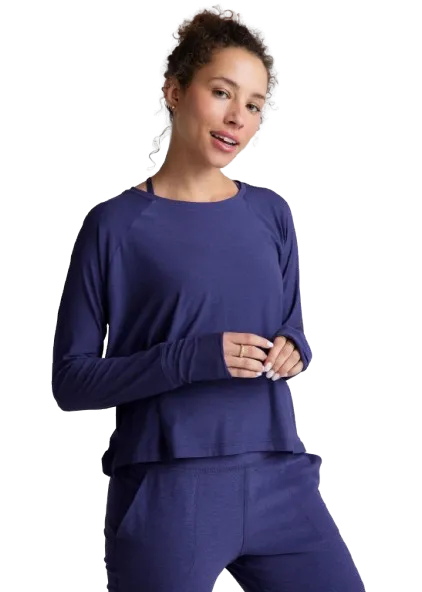 Beyond Yoga Featherweight Daydream Pullover - Eternal Blue Heather
