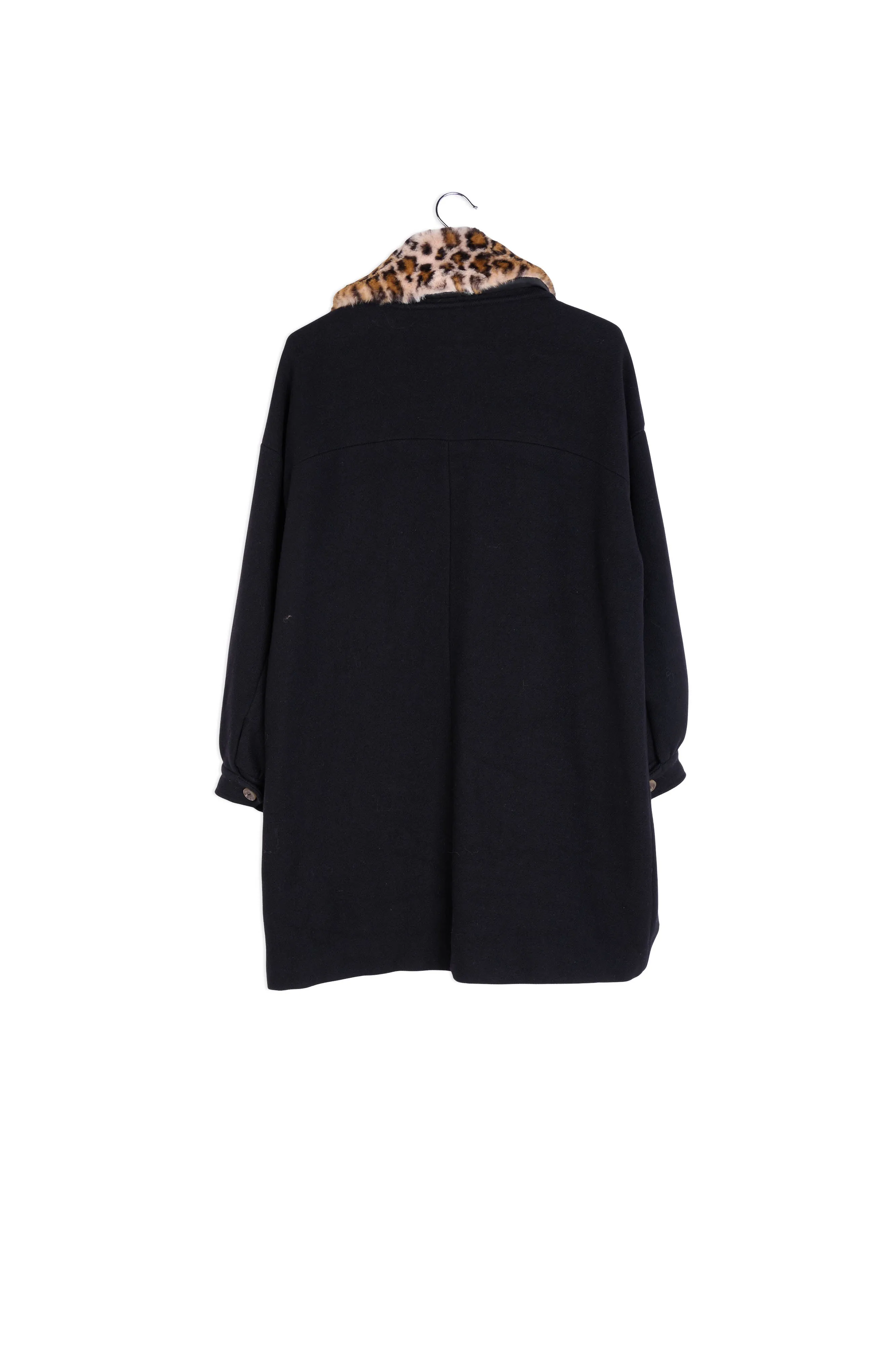 Black italian wool blend coat