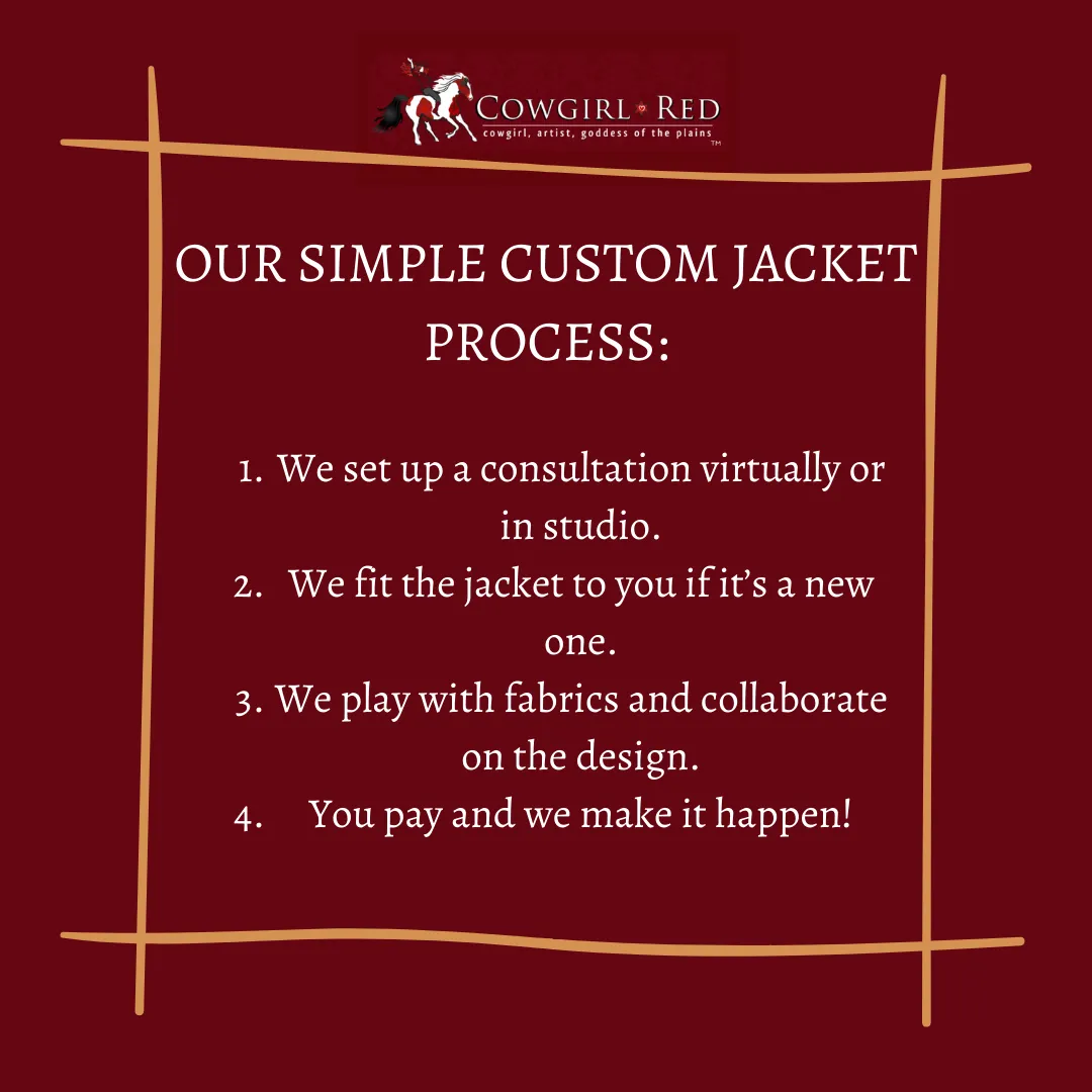 Cowgirl Red Gift Certificate | Custom Jean Jacket