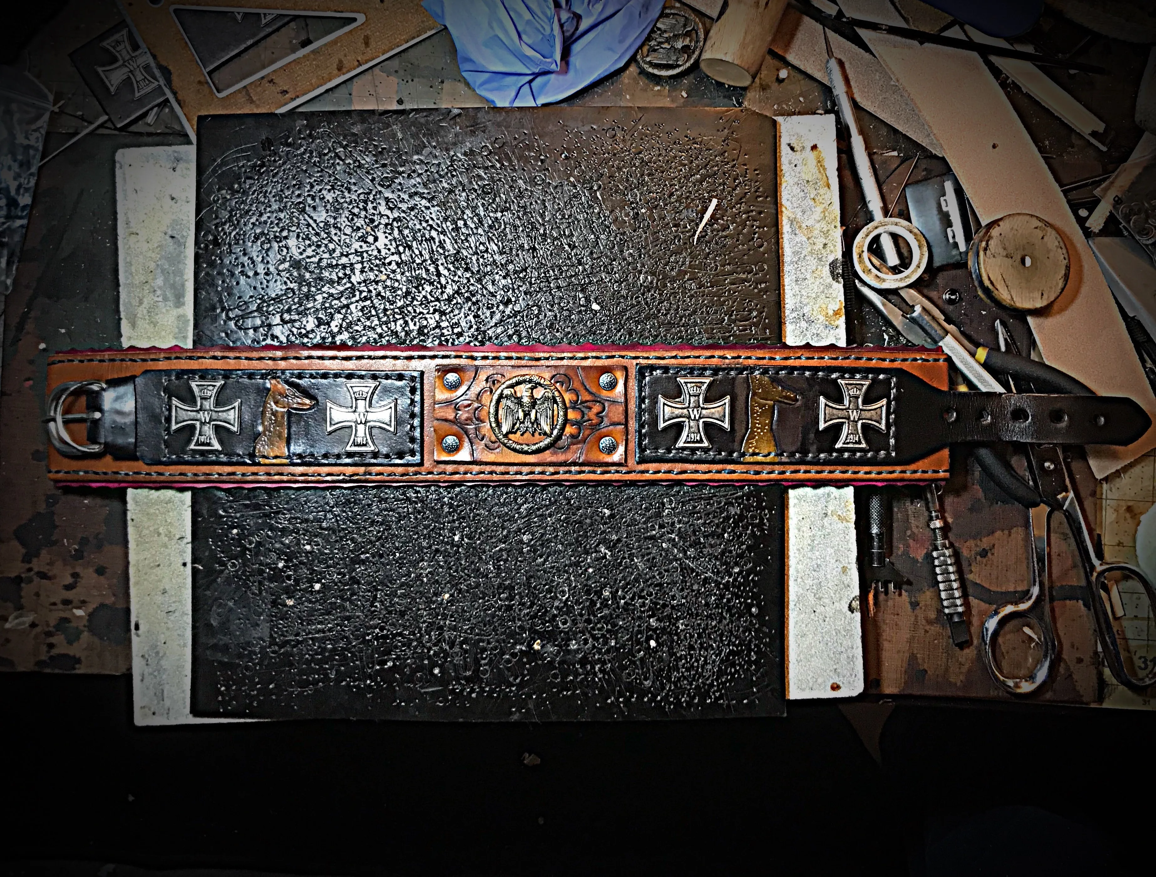 Dog Collar with German Military Insignia.