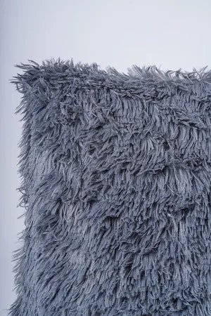 FUR CUSHION -BLUSH BLACK