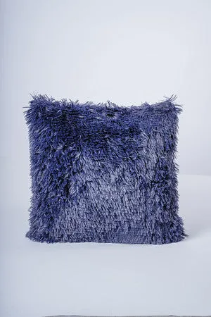 FUR CUSHION -BLUSH BLUE