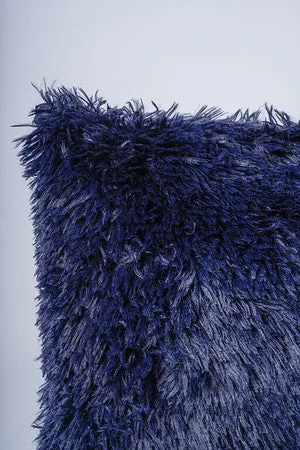 FUR CUSHION -BLUSH BLUE