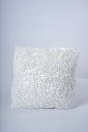 FUR CUSHION -BLUSH WHITE