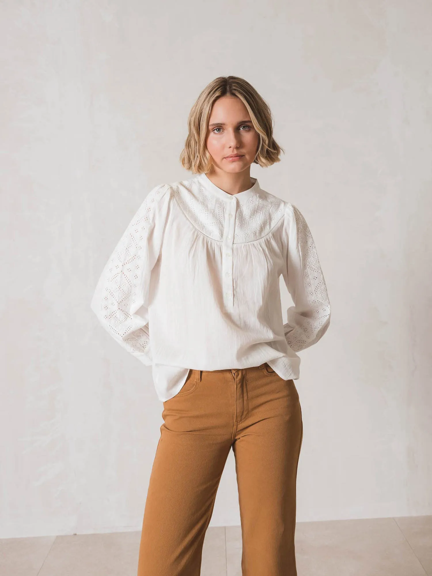 INDI & COLD Blouse Crudo 100% ORGANIC COTTON WOVEN
