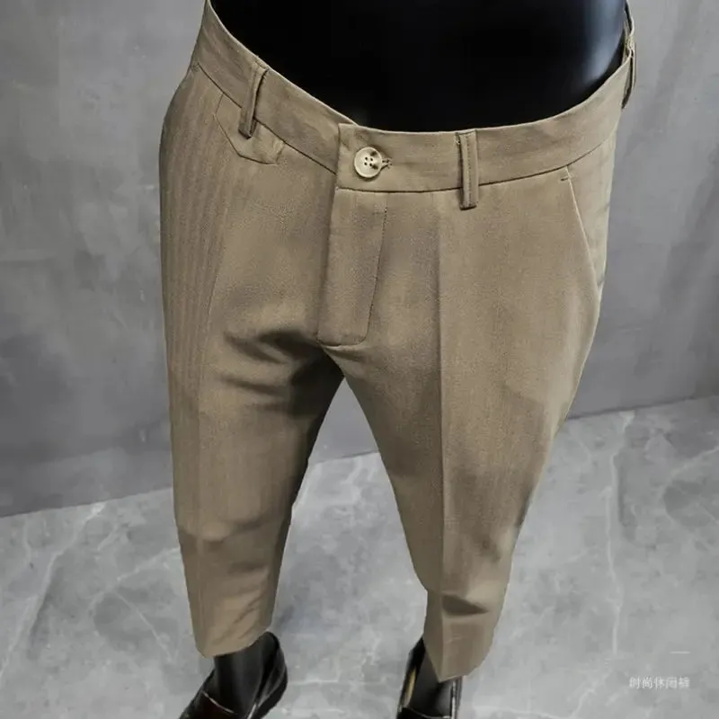 Men's Business Formal Wear Pants – Slim-Fit Office Suit Pants, Party Dress Pants