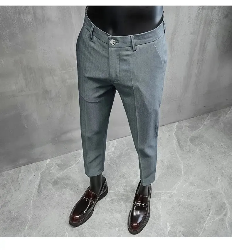 Men's Business Formal Wear Pants – Slim-Fit Office Suit Pants, Party Dress Pants