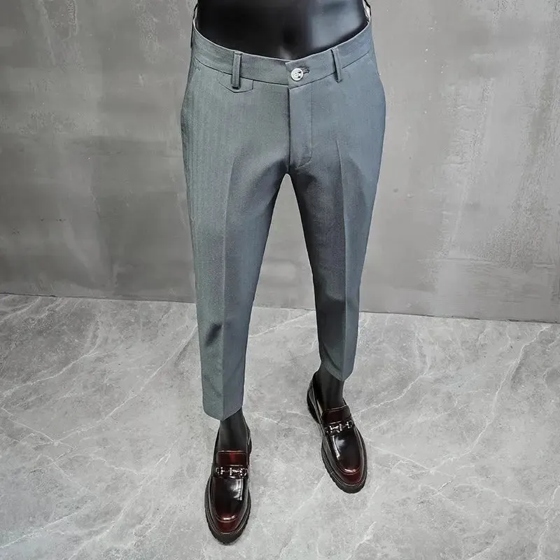 Men's Business Formal Wear Pants – Slim-Fit Office Suit Pants, Party Dress Pants