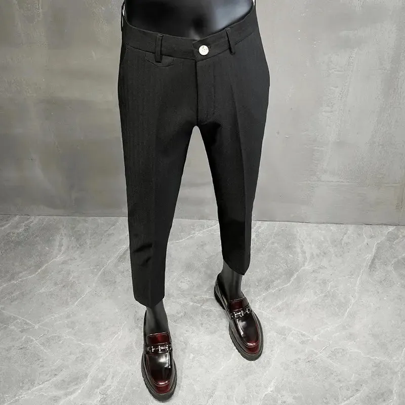 Men's Business Formal Wear Pants – Slim-Fit Office Suit Pants, Party Dress Pants