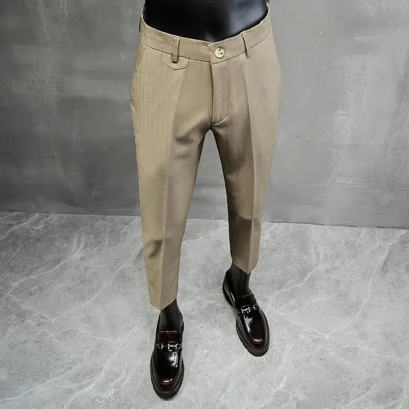 Men's Business Formal Wear Pants – Slim-Fit Office Suit Pants, Party Dress Pants