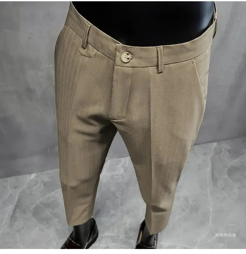 Men's Business Formal Wear Pants – Slim-Fit Office Suit Pants, Party Dress Pants