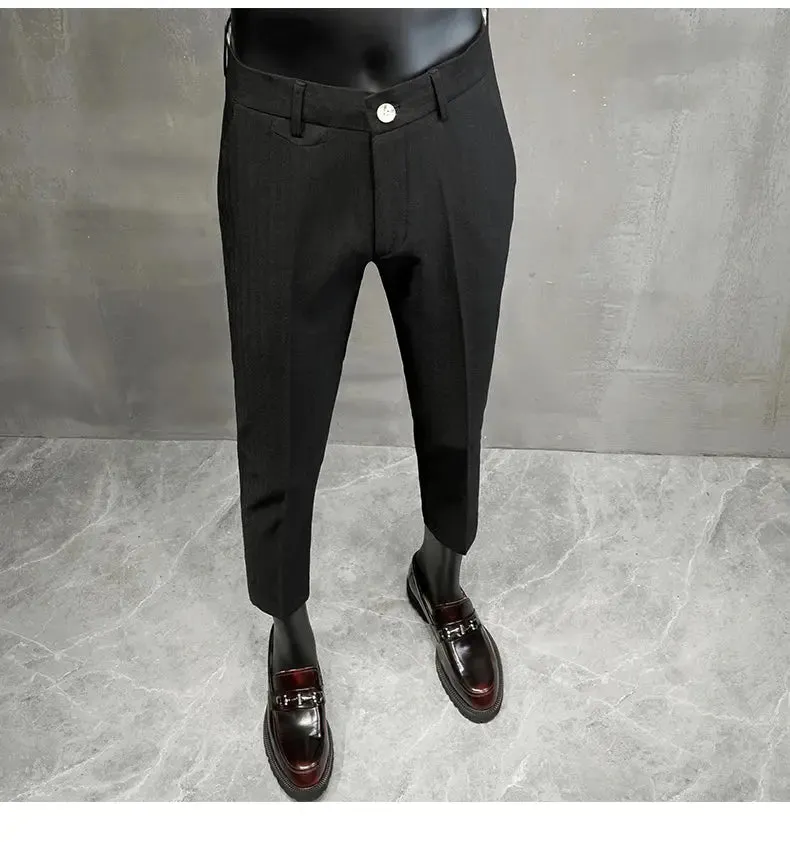 Men's Business Formal Wear Pants – Slim-Fit Office Suit Pants, Party Dress Pants