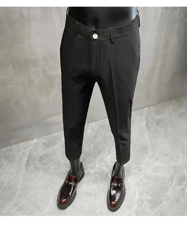 Men's Business Formal Wear Pants – Slim-Fit Office Suit Pants, Party Dress Pants