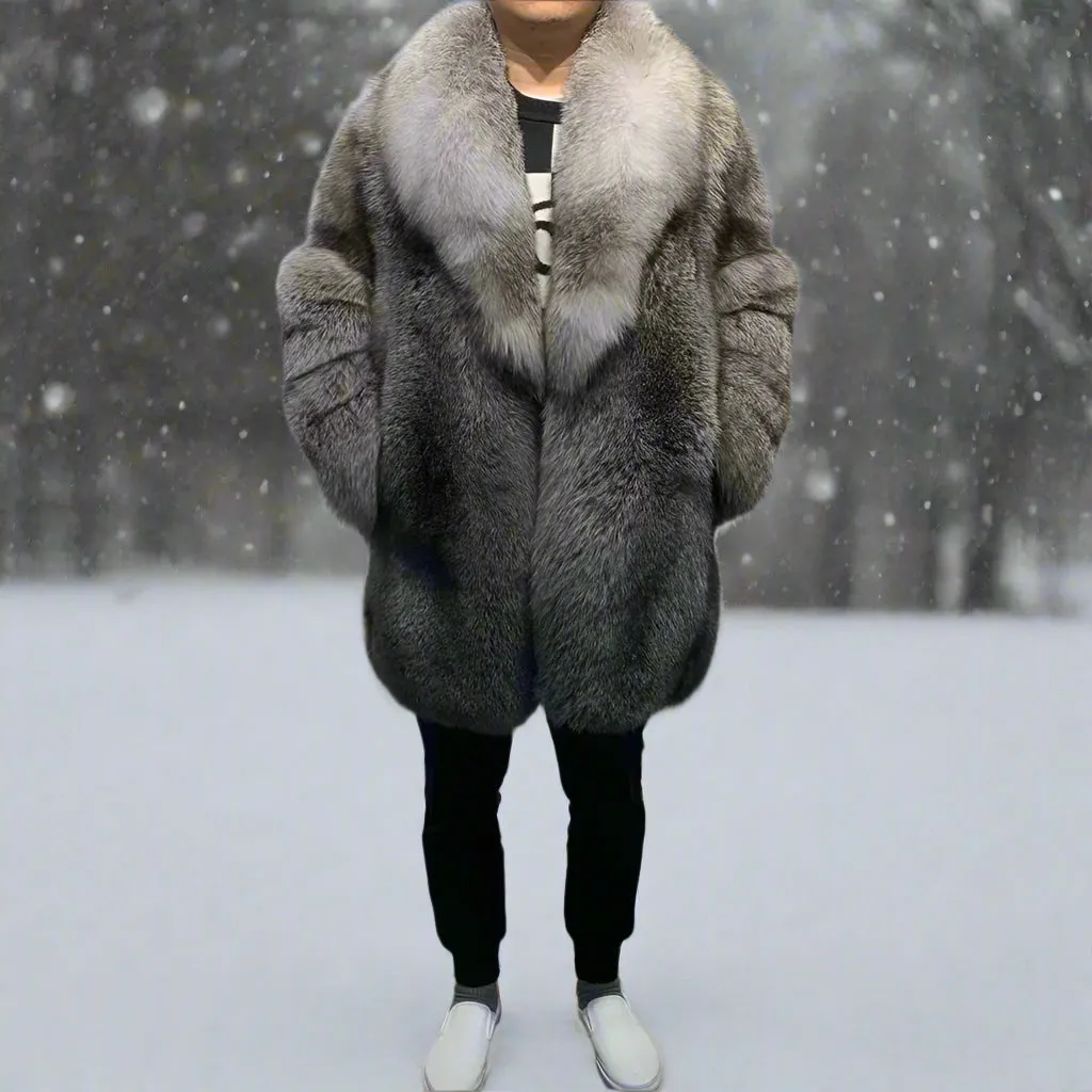 Men's Genuine Fox Fur Coat