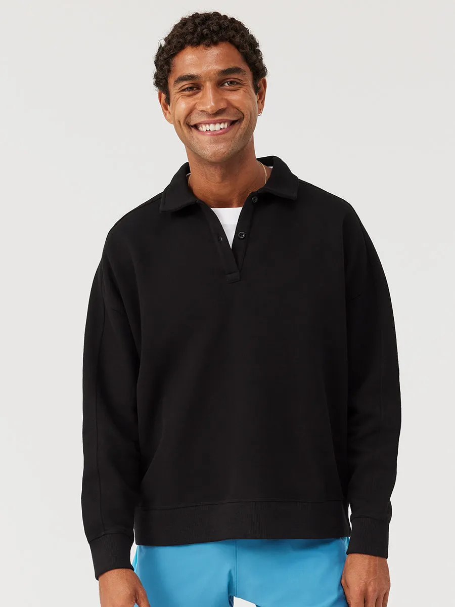 Organic Cotton Terry Polo Sweatshirt