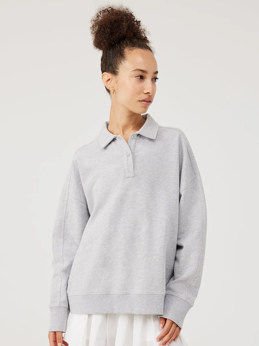 Organic Cotton Terry Polo Sweatshirt