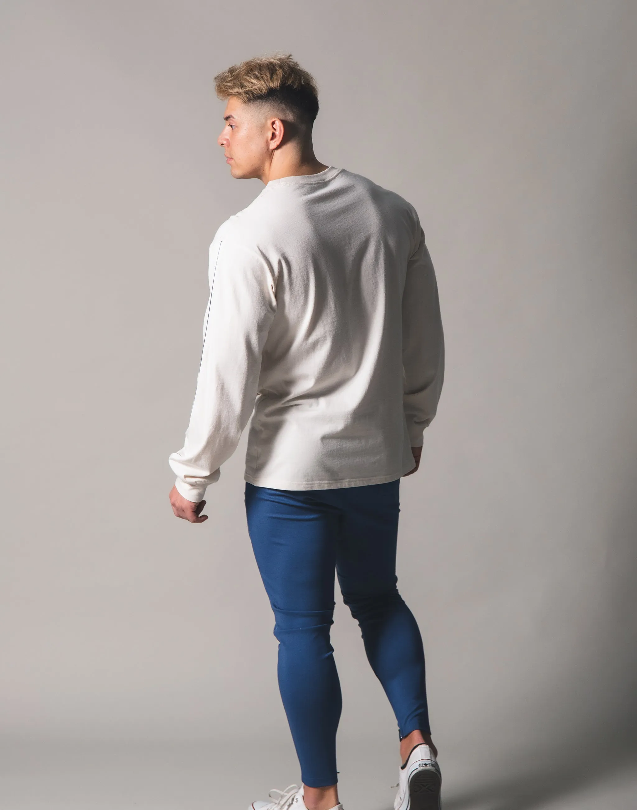 Piping Big Long T-Shirt - Off White