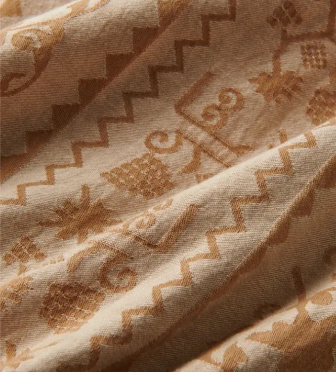 ROARK - Gonzo Camp Collar Organic Shirt - Sarda Almond