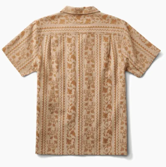 ROARK - Gonzo Camp Collar Organic Shirt - Sarda Almond