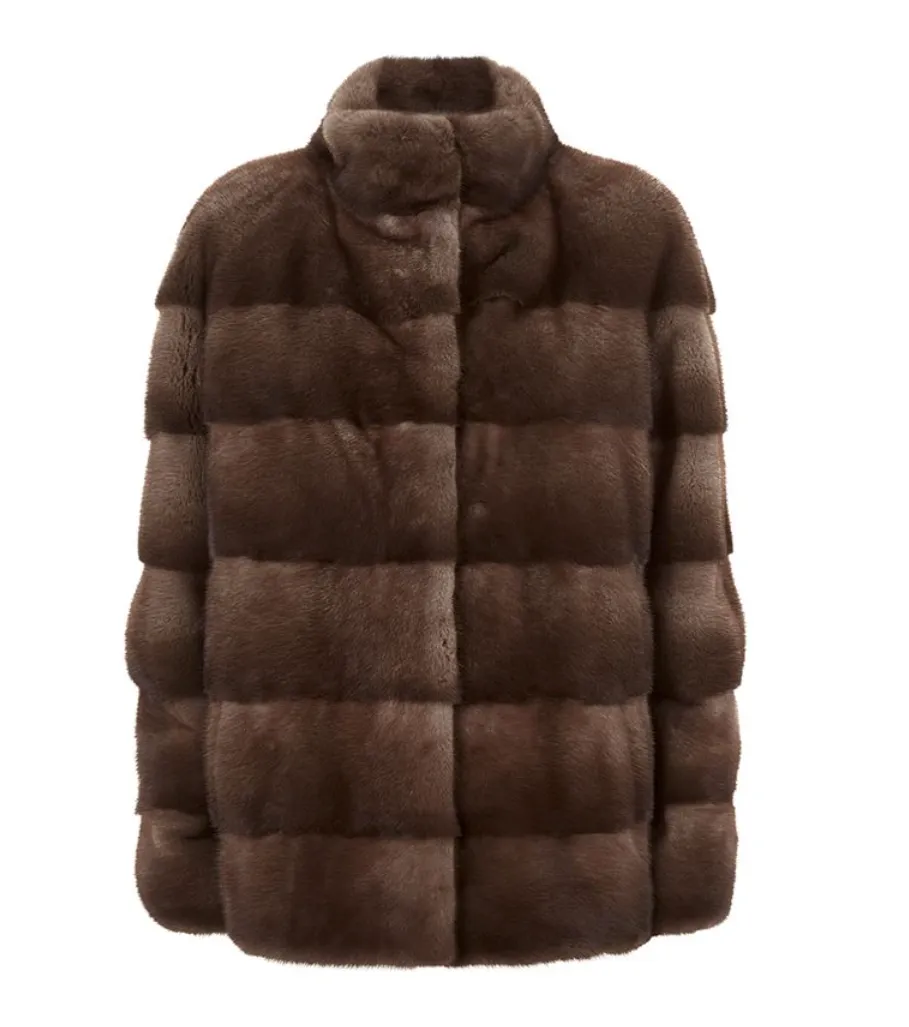 Sarah Mink Fur Jacket Bosco