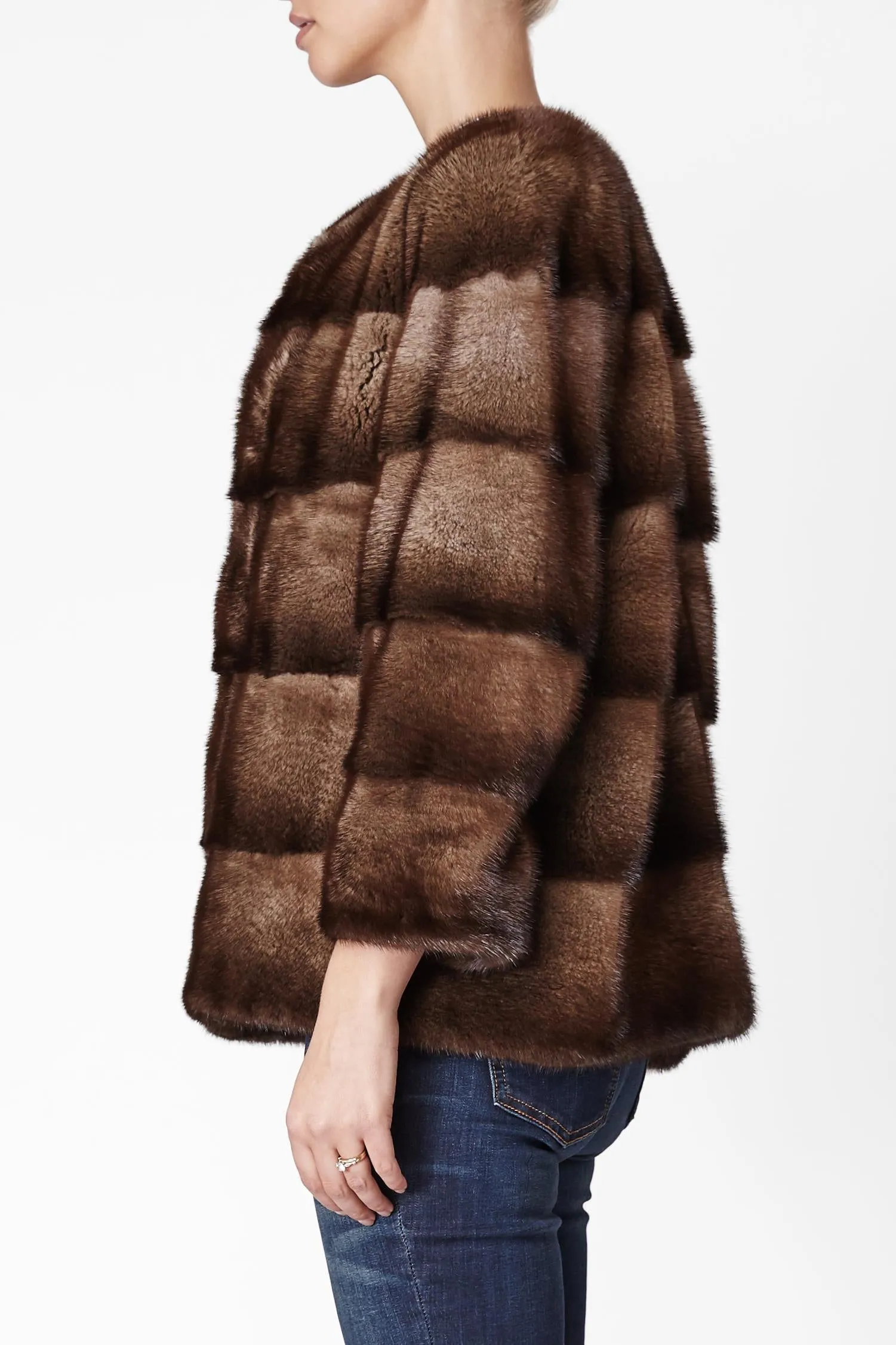 Sarah Mink Fur Jacket Bosco