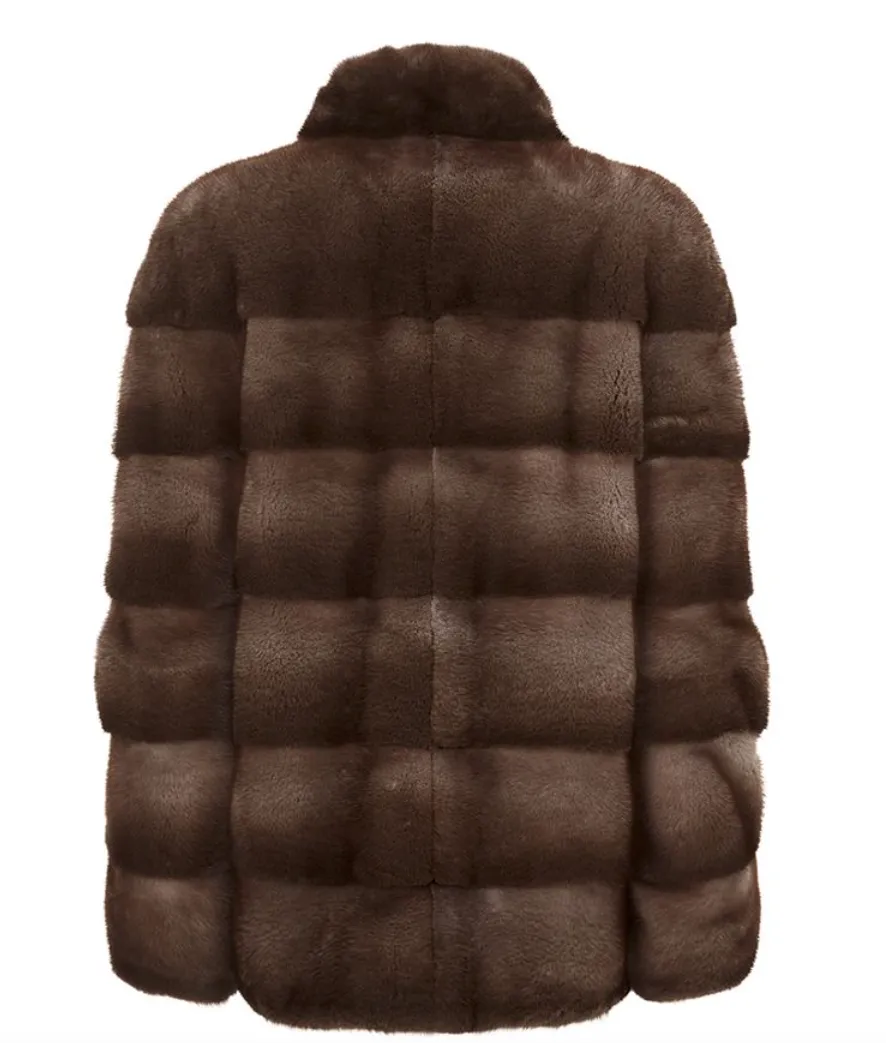 Sarah Mink Fur Jacket Bosco