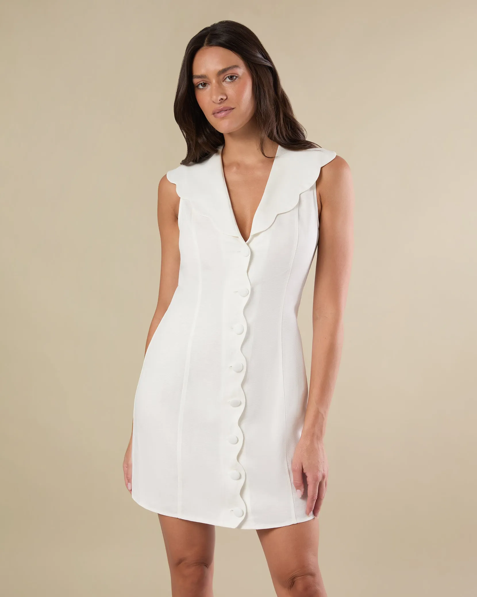 Scallop Collar Dress