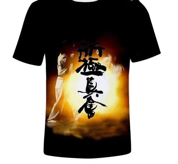 Suitable Fashion kyokushin Casual Sleeve 3D T shirt  3D t shirt