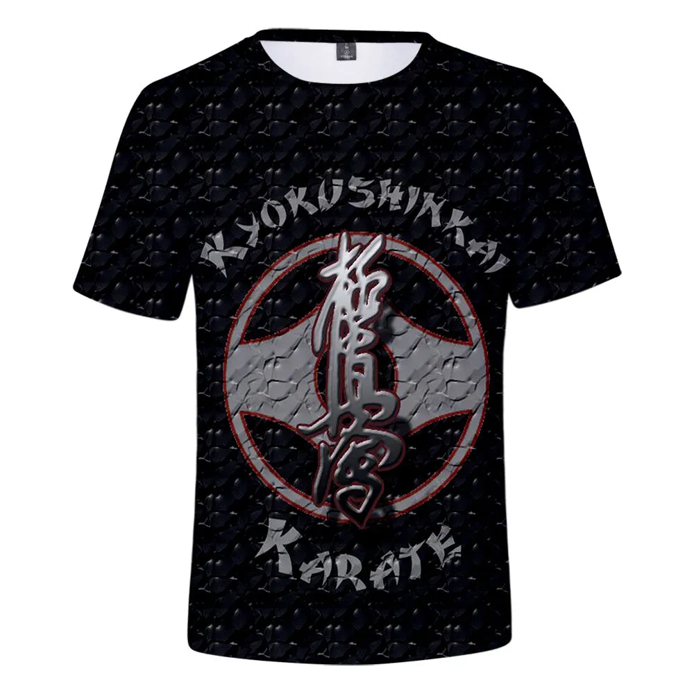 Suitable Fashion kyokushin Casual Sleeve 3D T shirt  3D t shirt