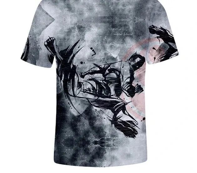 Suitable Fashion kyokushin Casual Sleeve 3D T shirt  3D t shirt
