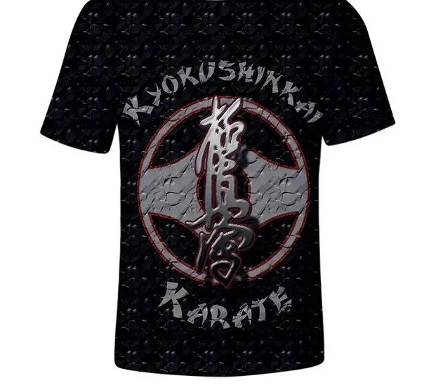 Suitable Fashion kyokushin Casual Sleeve 3D T shirt  3D t shirt