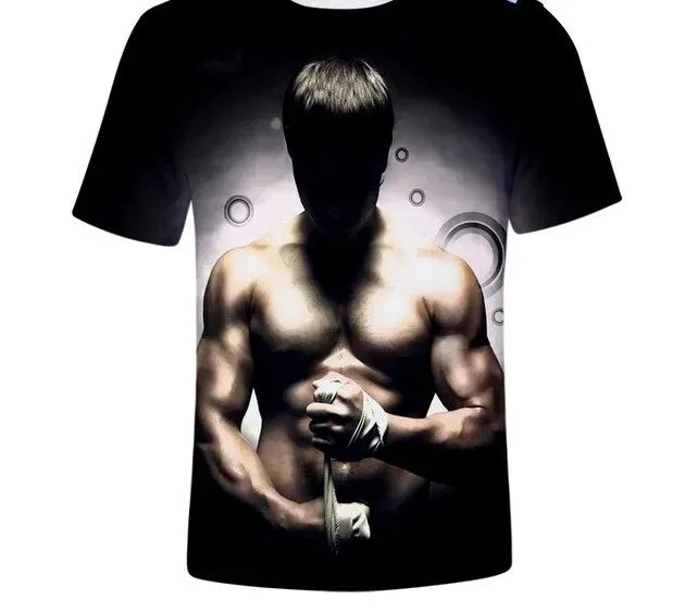 Suitable Fashion kyokushin Casual Sleeve 3D T shirt  3D t shirt