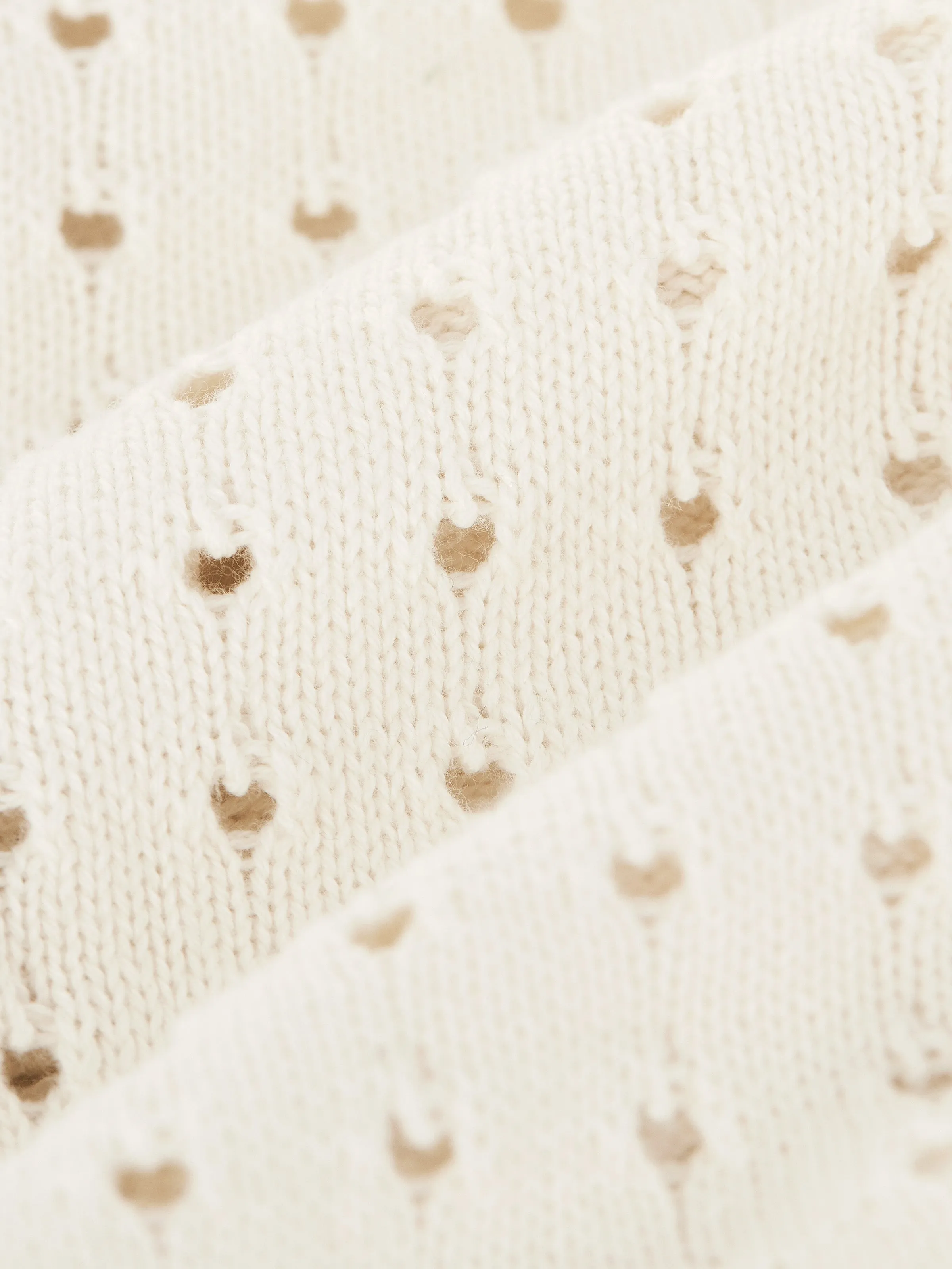 The Openwork Knit Overshirt in Cloud