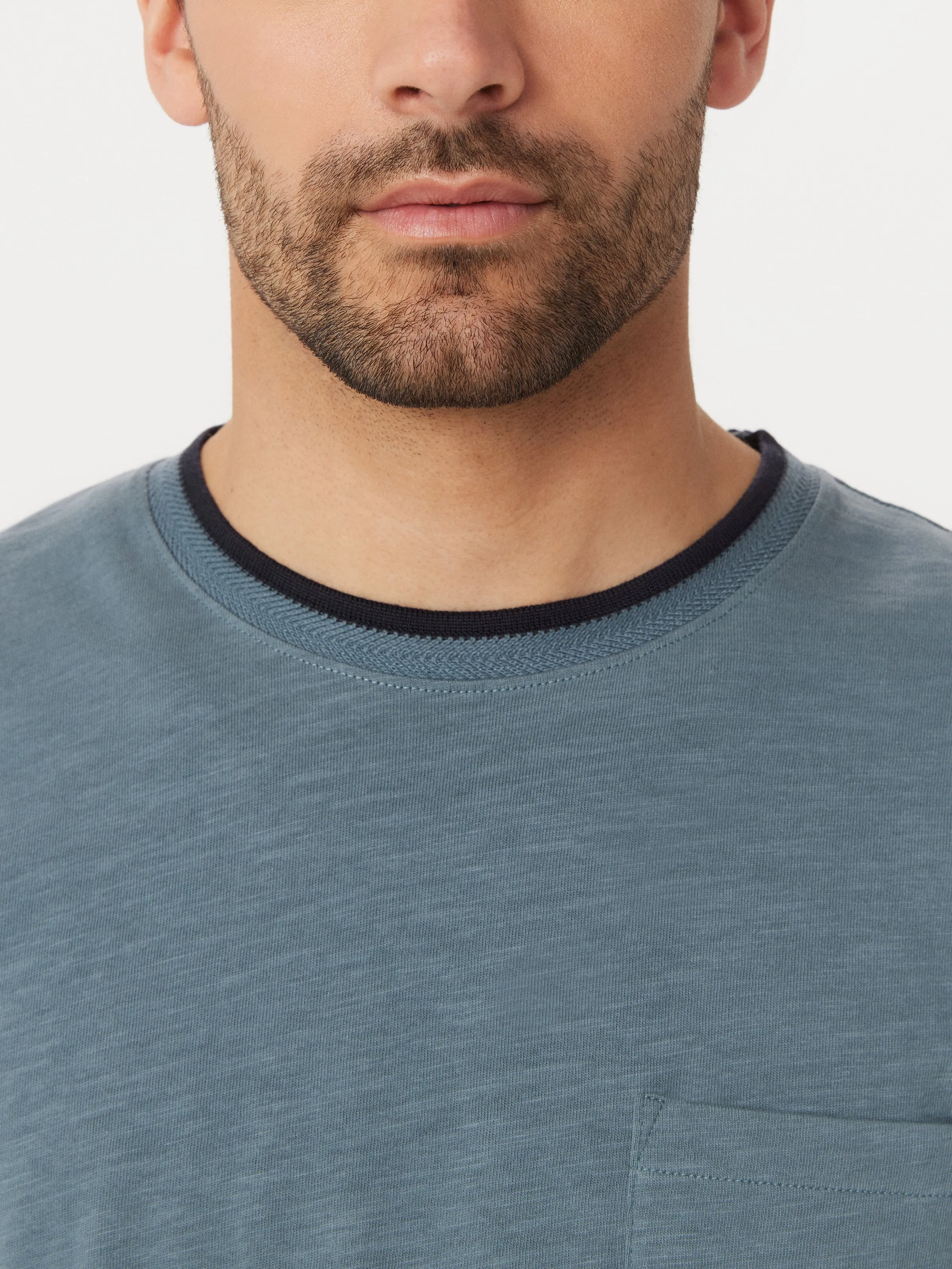 The Slim Pocket T-Shirt in Storm Blue