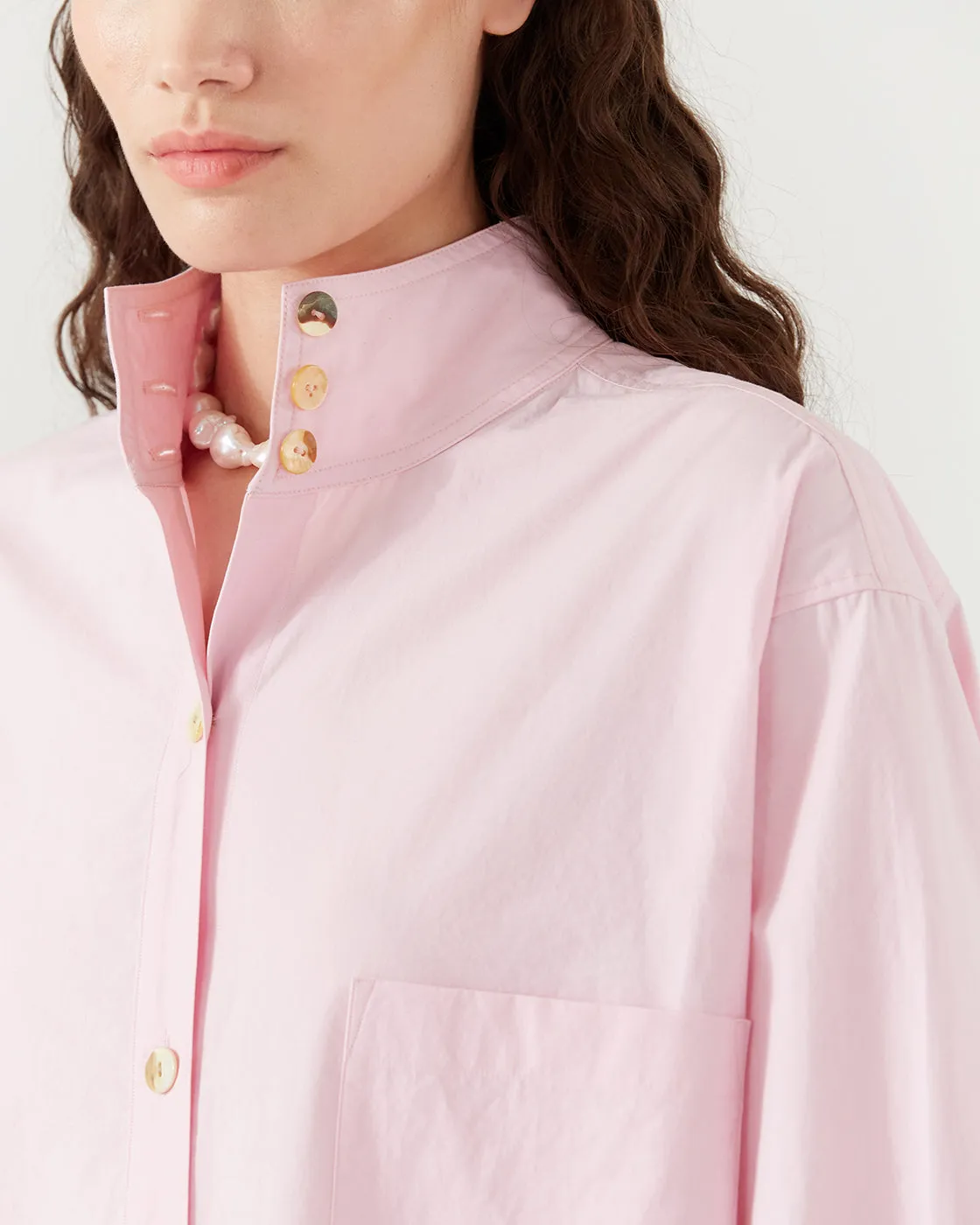 Townes Reversible Shirt Organic Cotton Rose