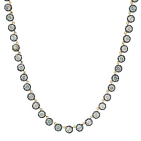 Vibrant Topaz or Citrine Rounds Necklace with Rhodium