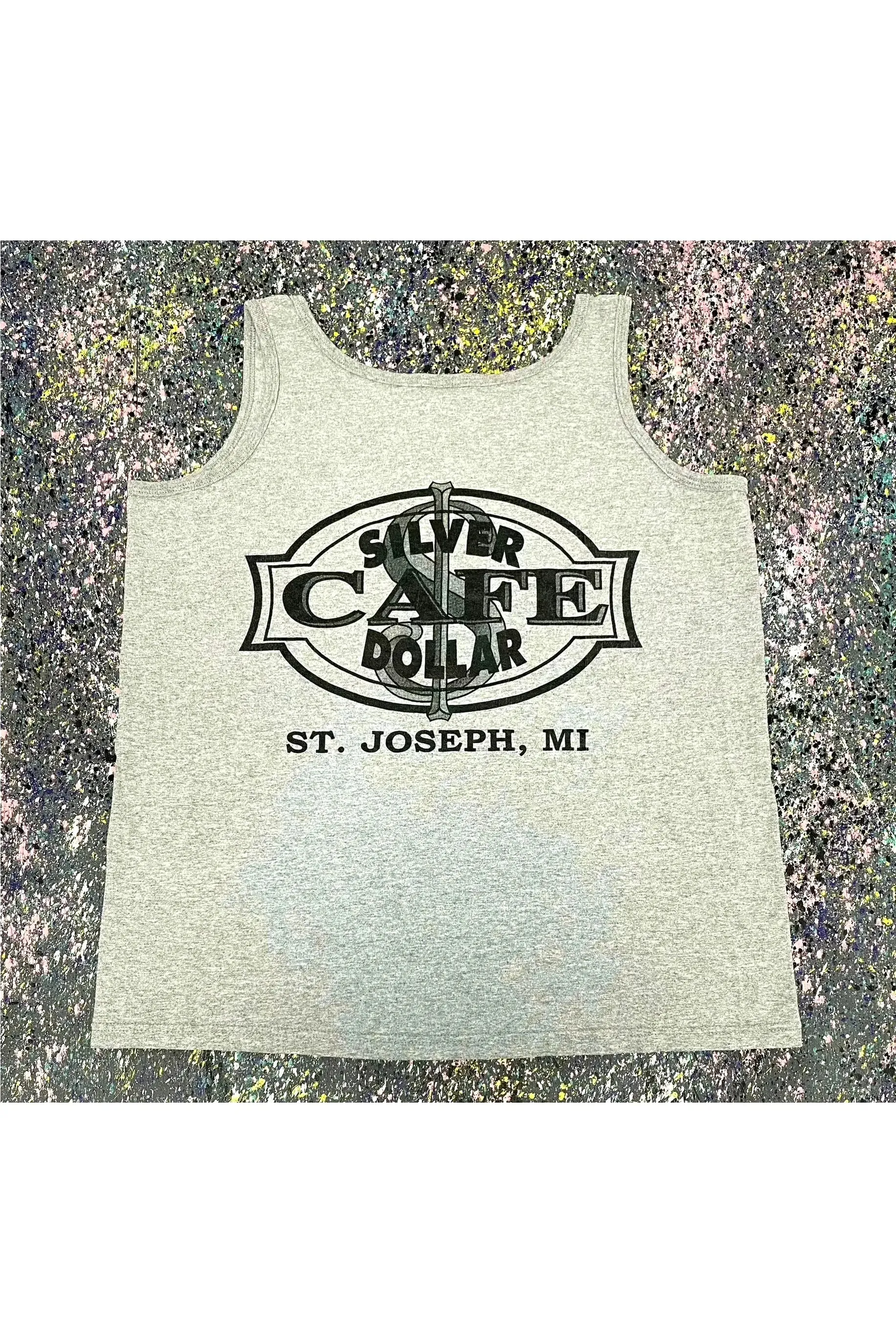 Vintage Silver Dollar Cafe Restaurant Tank- L